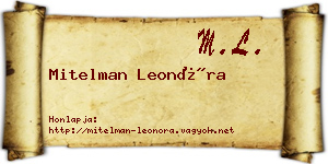 Mitelman Leonóra névjegykártya